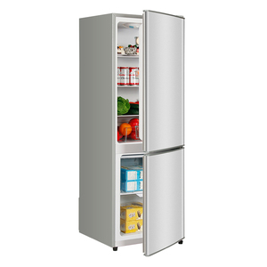 228L Stainless Steel Smart Home Double-Door Freezer Bottom-Freezer <b>Refrigerator</b> for Households and Hotels Bottom-freeze - Product Image 4