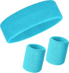 Veelkleurige Gebreide Katoenen Handdoek Polssteun Zweetbanden Voor Buiten Hardlopen - Product Image 4