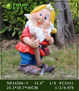Sculpture de gnome de jardin en résine - Style Art Déco, écologique, imperméable, décoration de jardin intérieure et extérieure avec un design amusant, 15,8 pouces - Product Image 3