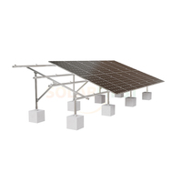 Support solaire pré-assemblé, résistant au vent 60 m/s, réglable, avec fondation en béton, pour montage au sol de panneaux photovoltaïques