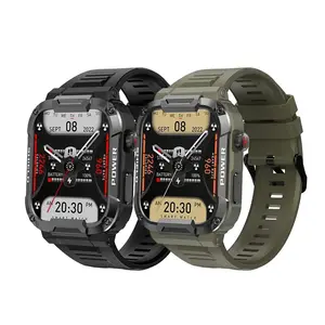 Salud Mujeres Pantalla táctil grande Fitness Impermeable Logotipo personalizado Pantalla 1,85 "Mk66 Temperatura corporal Reloj inteligente para hombres