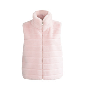 ¡Novedad de 2025! Chaleco informal elegante de piel sintética para mujer, chaqueta elegante de visón falso con cuello levantado, abrigo corto sin mangas para Otoño e Invierno (para mujer) - Product Image 2