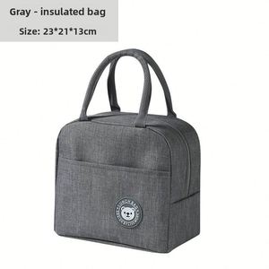 Sac à déjeuner portable pour étudiants, sac isotherme, sac à boîte à lunch, sac isolant, sac à déjeuner en aluminium épais isolant thermiquement - Product Image 6