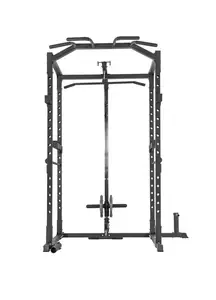 ZYfit Fitness Gym Reality Squat Rack Power Cage With Optional LAT Pulldown Leg Holdown Attachment Squat And Bench Rack Combos