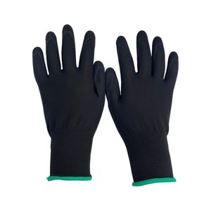 Gants de travail de haute qualité très vendus, en polyester noir tricoté 15G, avec revêtement en <span class=keywords><strong>latex</strong></span> noir sablé sur la paume, pour la protection des mains - Product Image 2