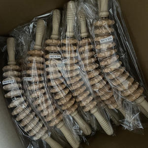 Rodillo de Masaje de Madera Maciza de Nueve Ruedas, Venta Caliente, Masajeador de Meridianos para el Cuidado de la Espalda, Tabla de Guasha, Producto para Aplicación Corporal - Product Image 4