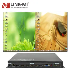 LINK-MI 4x1 Multiviewer Quad HDMI Video Multiplexer PIP 7 in 1 out Video Switch Support VGA DP Signal for monitor/advertising