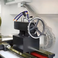 Torno CNC CK6136 con Sistema de Control FANUC 380V, Torno de Metal de Alta Precisión con Bancada Plana para Uso Industrial