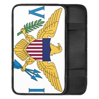 Couverture décorative fine pour accoudoir de voiture, motif drapeau national des îles vierges, coussin d'accoudoir de véhicule absorbant les chocs