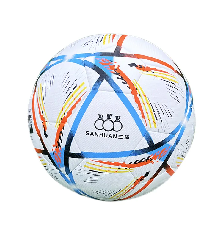 Sanhuan Official Size 5 Football Ball PU Granule Slip-resistant Seamless Soccer Ball Team Match Football Training Balls