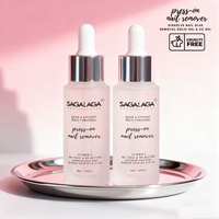 SAGALAGA 30ML Dissolvant de colle à ongles sans acétone, formule liquide organique pour enlever les adhésifs forts, ne dommage pas les faux ongles