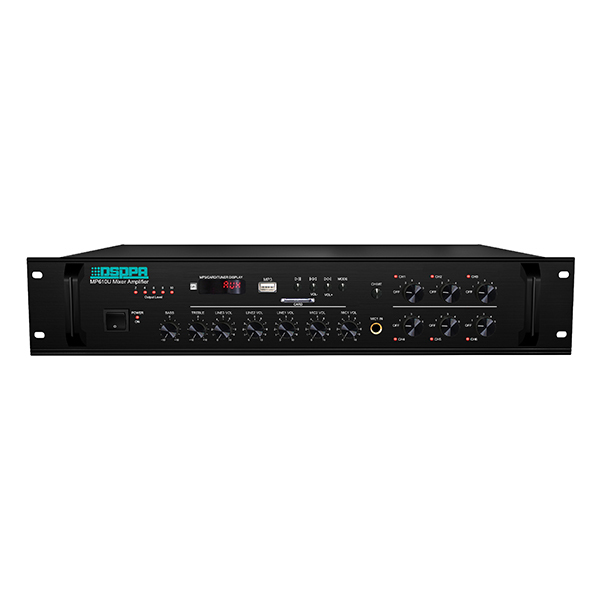 250W Multi Zone Wireless Public Address Mixer Amplifier with USB/ SD/ FM