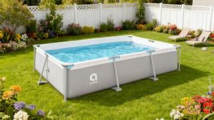 Piscine hors sol rectangulaire gonflable en PVC gris clair durable pour la famille et les enfants Jilong Avenli 17771/17723 - Product Image 4