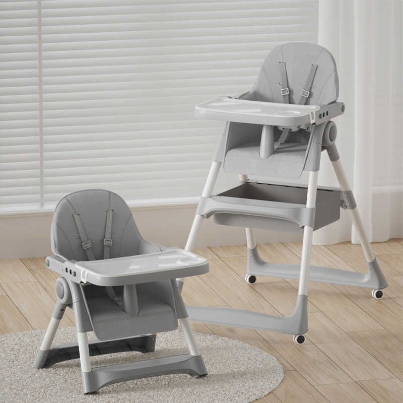 Grigio scuro-Piatto piccolo+Tappetino+Tasca portaoggetti+Ruota