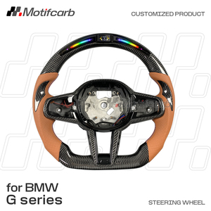 พวงมาลัยคาร์บอนไฟเบอร์ LED อัจฉริยะแบบกำหนดเอง อัพเกรด LCI สำหรับ BMW M340i M440i M550i X3M X5M G20 G30 G05 M2 M3 M4 M5 ปี 2018-2024 - Product Image 2