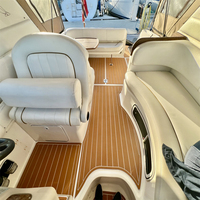 Tapis de sol en mousse EVA imitation teck pour plateforme de bain et cockpit de bateau Sea Ray Sundancer 290 (1997-2001), style SeaDek MarineMat, auto-adhésif