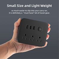 2024 nouvelle vente en gros électrique 3 prises multiprise avec 3 Ports Usb A 110V sortie de charge intelligente prise d'extension de prise américaine plate