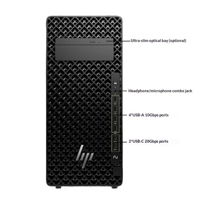เวิร์กสเตชัน HP Z2 Tower G1i สำหรับองค์กร ปรับแต่งได้ รองรับ CPU Ultra DDR5 หน่วยความจำแบบไฮบริด  สามารถอัปเกรด GPU ได้ เหมาะสำหรับงาน CAD และตัดต่อวิดีโอ - Product Image 2