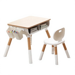 Juego de Escritorio y Silla Ajustable en Altura para Niños, Multifuncional, de Plástico Moderno, Directo de Fábrica, para Uso Escolar y Doméstico - Product Image 2