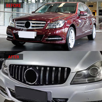 Grille avant de remplacement OEM ABS style GT Panamericana pour Mercedes Classe C W204 2009-2014