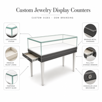 Meuble de présentation de bijoux sur mesure, vitrine, comptoir, présentoir, armoire, équipement pour bijouterie, magasin de détail, vente en gros