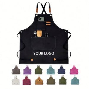 Delantales de Cocina al por Mayor para Adultos, 100% Algodón, Impermeables, con Logotipo Personalizado, Delantales Elegantes para Trabajo, Floristería y Jardinería - Product Image 1