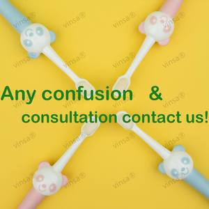 מברשת שיניים חדשה מעוצבת מצויר חמוד ראש פנדה ראש פנדה רך נוסף מברשת שיניים זופות לא פוגעות בשיניים - Product Image 6