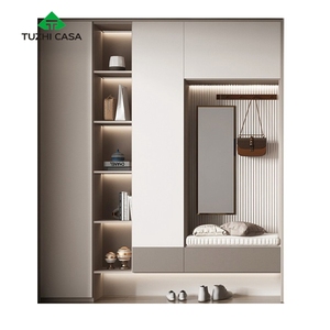 Meuble de rangement moderne extensible en <span class=keywords><strong>bois</strong></span> pour couloir et salon, <span class=keywords><strong>banc</strong></span>, armoire et étagère à chaussures - Product Image 2