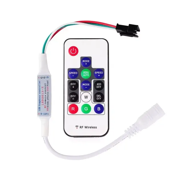 ESann SP102E DC5-24V RF 14 Keys MINI Led Pixel Strip Controller for Ws2811 Ucs1903 Ws2811 16703Ic