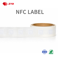 Étiquette NFC personnalisée en gros 18*18mm 13.56MHz NTAG213 RFID adhésive pour emballage, inventaire et protection de marque