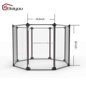 Hoge Kwaliteit Aluminium Transparante Partitie <span class=keywords><strong>Indoor</strong></span> Hond Hekwerk Opvouwbare <span class=keywords><strong>Pet</strong></span> Box - Product Image 4