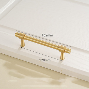 Tiradores de herrajes para muebles de latón macizo minimalista de lujo, tiradores de armario de cocina, perillas de armario de dormitorio - Product Image 4