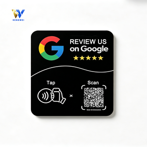 Tarjeta NFC 213 215 con Código QR Personalizable para Comentarios <span class=keywords><strong>de</strong></span> <span class=keywords><strong>Google</strong></span>, Tarjeta Adhesiva Negra Mate con Reverso Adhesivo - Product Image 2