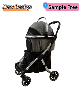 201 लक्जरी जुड़वां पालतू जानवर नए आगमन विमानन एल्यूमीनियम ट्रेललॉय ट्रेललॉय डबल डॉग वाहक सदमे अवशोषण प्रणाली यात्रा बिल्लियों के साथ - Product Image 2