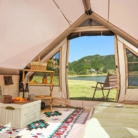 Vente d'usine 6,3 mètres carrés Tente de camping gonflable Colonne d'air Pliante Toit en Oxford Tente de camping familiale Imperméable Portable