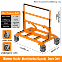 Chariot de manutention pliable pour portes et fenêtres en verre de 800 kg, chariot de transport robuste pour le déplacement de matériaux lourds