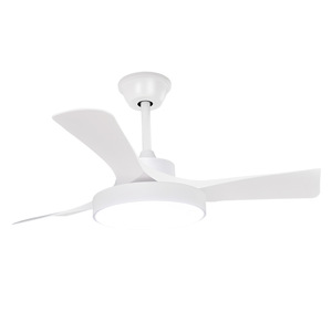 3 Blade White <b>Ceiling</b> Fan With <b>Light</b>, 3 Color Dimmable Silent Reversible DC Motor Fan <b>Light</b> With <b>Remote</b> For Bedroom - Product Image 1