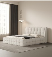 Ensembles de chambre à coucher cadres de chambre à coucher principaux ensemble de chambres à coucher de luxe lit rembourré designs modernes lits rembourrés king up en bois