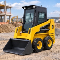 Harga Pabrik Compact Skid Steer Loader dengan Kabin Tertutup untuk Pekerjaan di Lokasi Konstruksi