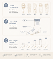 Chaussettes de yoga antidérapantes en tricot avec grip, en coton respirant, chaussettes de Pilates personnalisées avec grip antidérapant pour le yoga à domicile et le fitness sportif