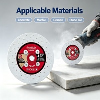 Disque de découpe et de meulage diamanté brasé sous vide à trous multiples avec bride pour pierre, béton, carrelage, maçonnerie – OEM disponible