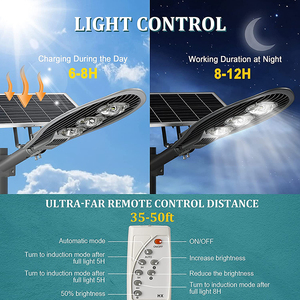 Ip65 Étanche En Plein Air <span class=keywords><strong>Lampadaire</strong></span> 50W 80W 100W 150W 200W Tout En Un Led Intégré Solaire Rue Lumière - Product Image 6