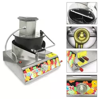 Petite Machine à Popcorn à gaz en acier inoxydable de haute précision en forme de boule de Caramel Machine à Popcorn à gaz équipement de collation en gros
