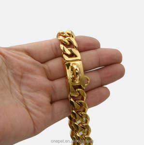 Collar de lujo para mascotas de alta resistencia, cadena de Collar de perro sin tirones de acero inoxidable, 15mm, 19mm de ancho, muchas longitudes, Collar de cadena disponible - Product Image 4