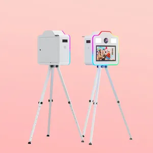 Cho bán selfie dslr ảnh gương booth cho tổ chức sự kiện dslr photo booth 15.6 inch màn hình cảm ứng cho lễ hội với rgb vòng ánh sáng