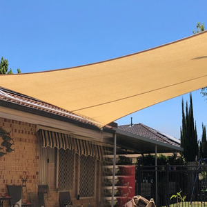 Toldo de HDPE <span class=keywords><strong>para</strong></span> Jardín, <span class=keywords><strong>Terraza</strong></span>, Patio, Playa, Verano, Color Beige, Oferta de Verano y Otoño, 4x4m, Protección Solar <span class=keywords><strong>para</strong></span> Coche - Product Image 6
