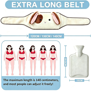 Vente directe usine – Nouvelle conception de housse pour <span class=keywords><strong>bouillotte</strong></span> avec <span class=keywords><strong>ceinture</strong></span> et housse confortable en peluche motif lapin pour la thérapie - Product Image 4