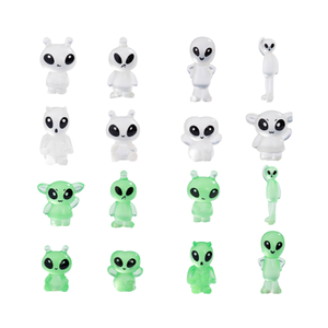 Simpatico gioco per bambini 3D giocattolo in resina aliena in miniatura figurina <span class=keywords><strong>extraterrestre</strong></span> incandescente con fascino luminoso giardino scultura decorazione acquario - Product Image 1