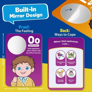 Carte Emozionali per Bambini, Flashcard per l'Apprendimento SEL con Abilità per Gestire le Emozioni, Carte sui Sentimenti con Specchio Integrato - Product Image 4