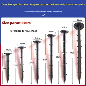 En gros, Piquets de fixation pour film de paillage, toile anti-mauvaises herbes de serre, toile d'ombrage et filet anti-insectes en plastique - Product Image 2